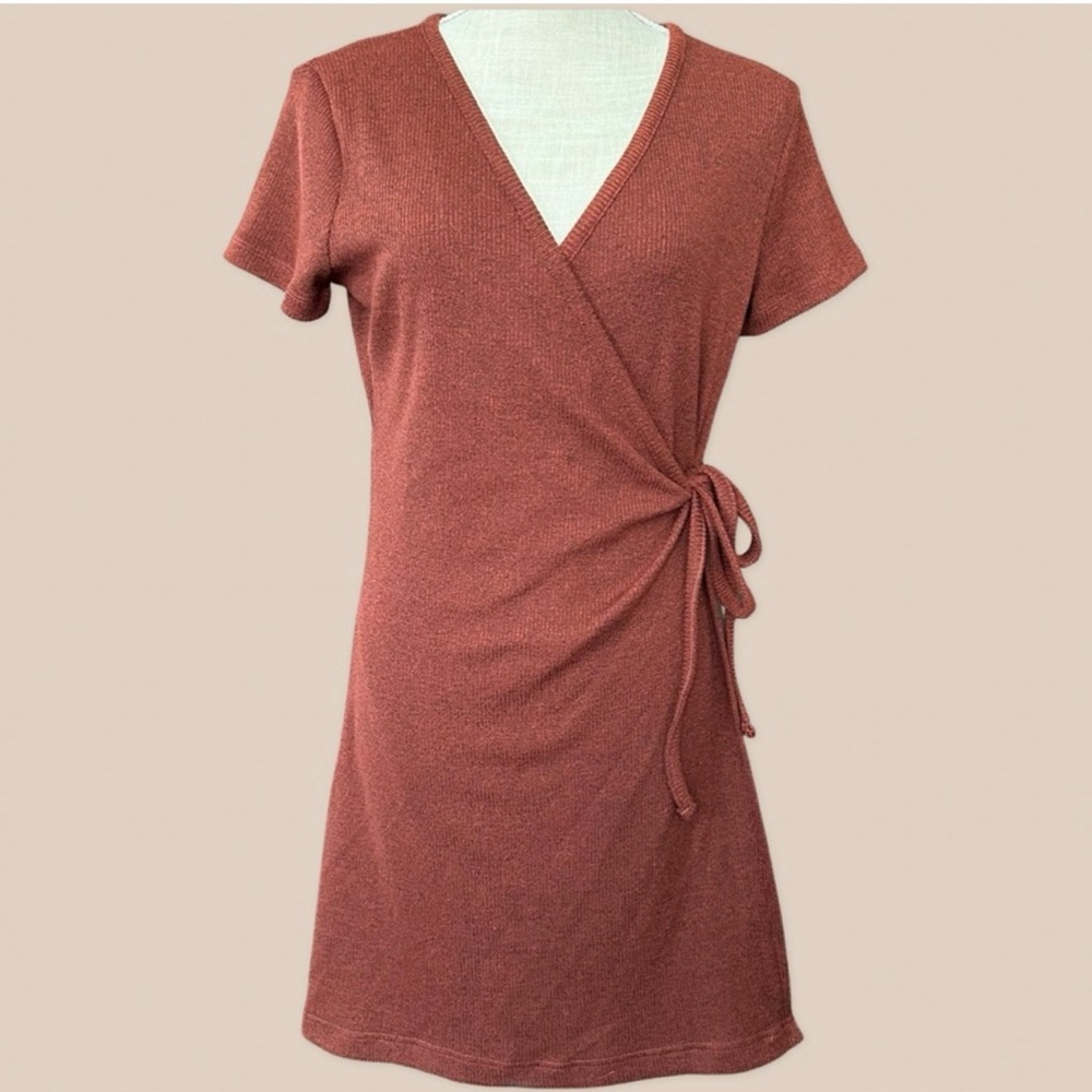 Madewell Wrap Mini Dress with Flutter Sleeves